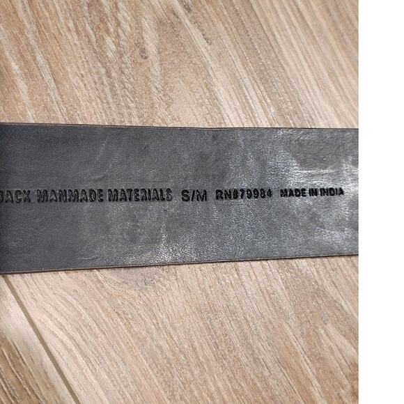 Chico's Wide Leather Belt Women's Sz S/M Brown Silver 40" L "READ" - Picture 12 of 12